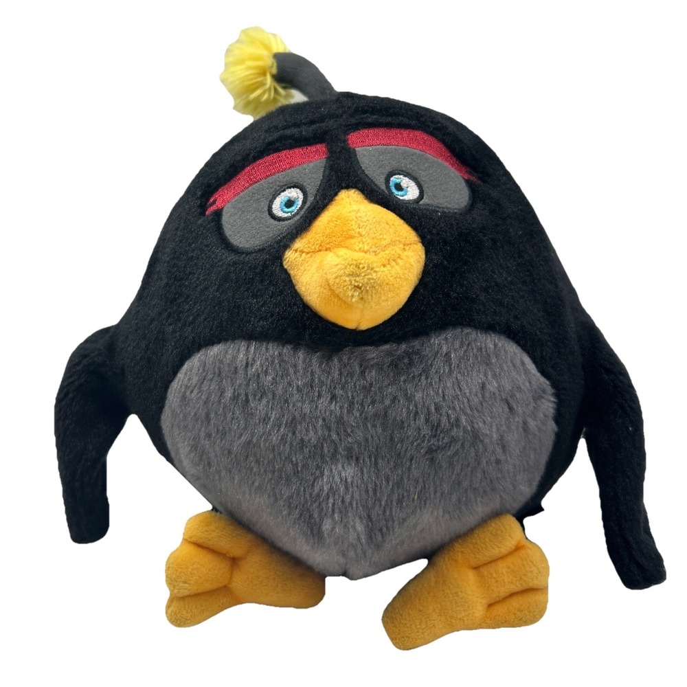 Rovio Angry‎ Birds Plush Bomb Black Bird 8" Stuffed Animal Toy Plush Movie